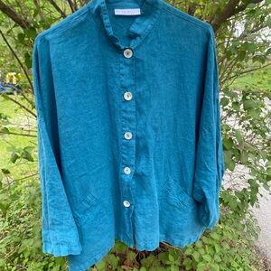 Bryn Walker teal Danuta jacket
